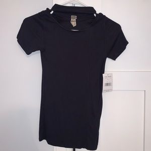 Free People Black Tight Fitted Shirt